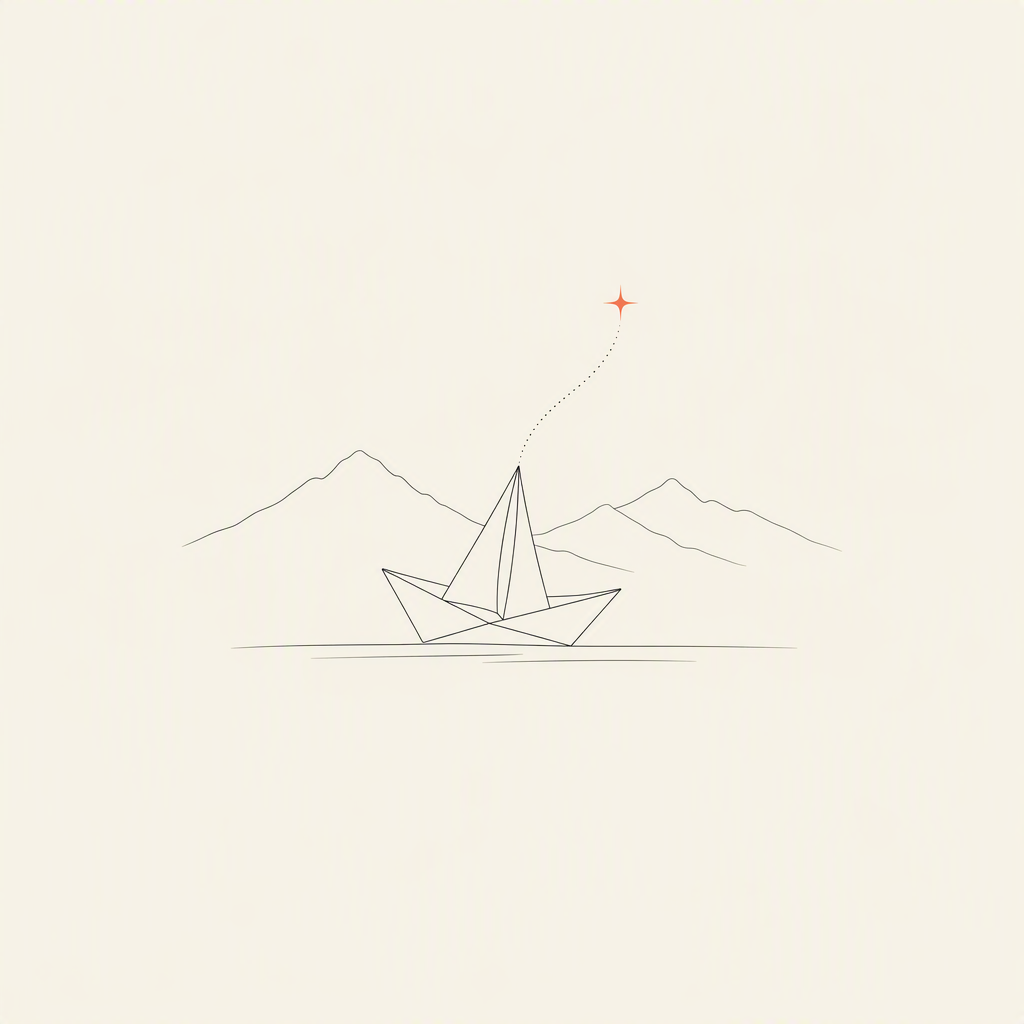 QINGZHOU GlideAI — a light boat gliding past mountains